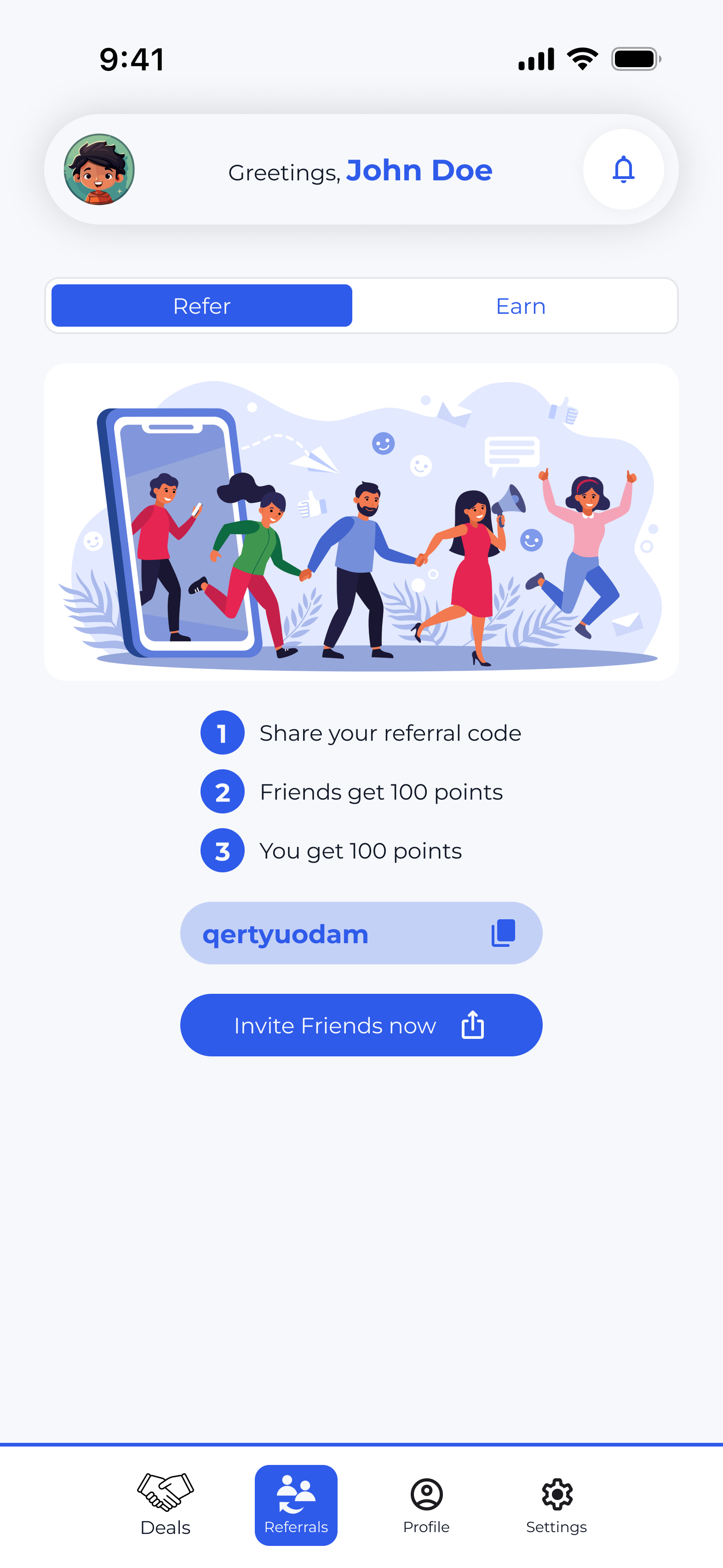 Referral App Screenshot